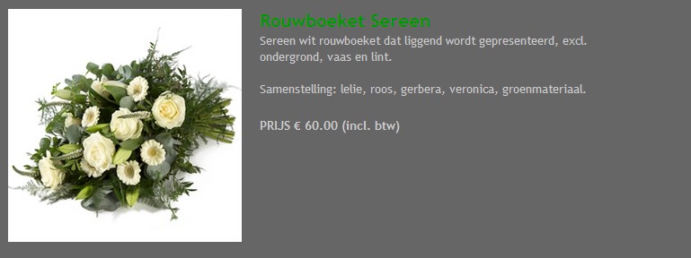 Rouwboeket Sereen