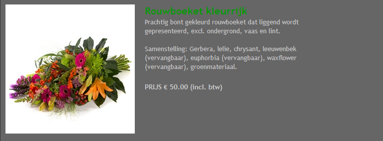 Rouwboeket Kleurrijk