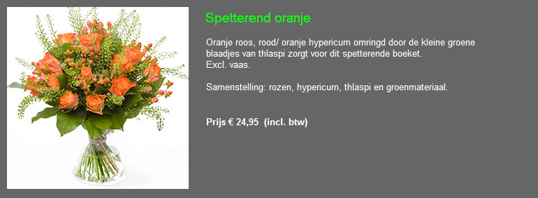 Spetterend oranje